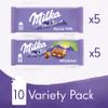 Milka European Chocolate Bars Variety Pack, Alpine Milk Chocolate & Wholenut Hazelnut Chocolate, 10 - 3.52 oz Bars view 3