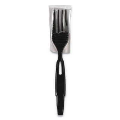 Dixie SSWPF5 SmartStock Wrapped Heavy-Weight Cutlery Refill, Fork, Black, 960/CT