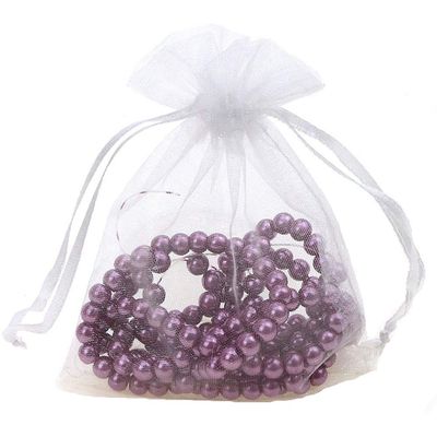 ANSLEY SHOP 100pcs 6x9 Inches Sheer Drawstrings Organza Gift Candy Bags Wedding Christmas Favors Bags (White)
