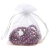 ANSLEY SHOP 100pcs 6x9 Inches Sheer Drawstrings Organza Gift Candy Bags Wedding Christmas Favors Bags (White) view 1