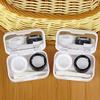 Aeyistry 2 Packs Mini Travel Contact Lens Box Sets with Holder Tweezers Mirror Contact Box Compact Portable view 1