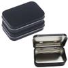AKOAK 3 Pcs 3.7 x 2.4 x 0.8 Inches Black Rectangular Empty Hinged Tins Box Containers for First Aid Kit,Survival Kits,Storage,Herbs,Pills,Crafts and More view 1