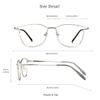 LifeArt Blue Light Blocking Glasses, Anti Eyestrain, Computer Reading Glasses, Gaming Glasses, TV Glasses for Women Men, Stylish Unisex Alloy Oval Frame (Silver, 1.25 Magnification) view 4
