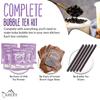 Bubble Tea COMPLETE SET. BEST DIY Boba/Bubble Tea Kit, Ready In 45 Seconds, 5 Packs Milk Tea Powder + 5 Packs Brown Sugar Tapioca Pearls+ 5 Bubble tea Straws By APEXY, Taro view 2