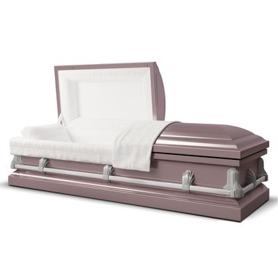 Titan Casket Andover Series Steel Funeral Casket for Humans (Orchid) Handcrafted Steel Casket with Orchid Finish with Crepe Interior