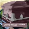 Titan Casket Andover Series Steel Funeral Casket for Humans (Orchid) Handcrafted Steel Casket with Orchid Finish with Crepe Interior view 3