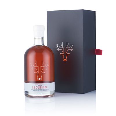 Escuminac Canadian Maple Syrup  16.9 Fl Oz Glass Bottle, Gift-Ready Box | Extra Rare Amber Rich Taste | 100% Pure & Organic | Gourmet Gift from Quebec, Canada