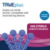 3 x 100ct 30g TRUEplus Lancets + TRUEplus Log Book view 2