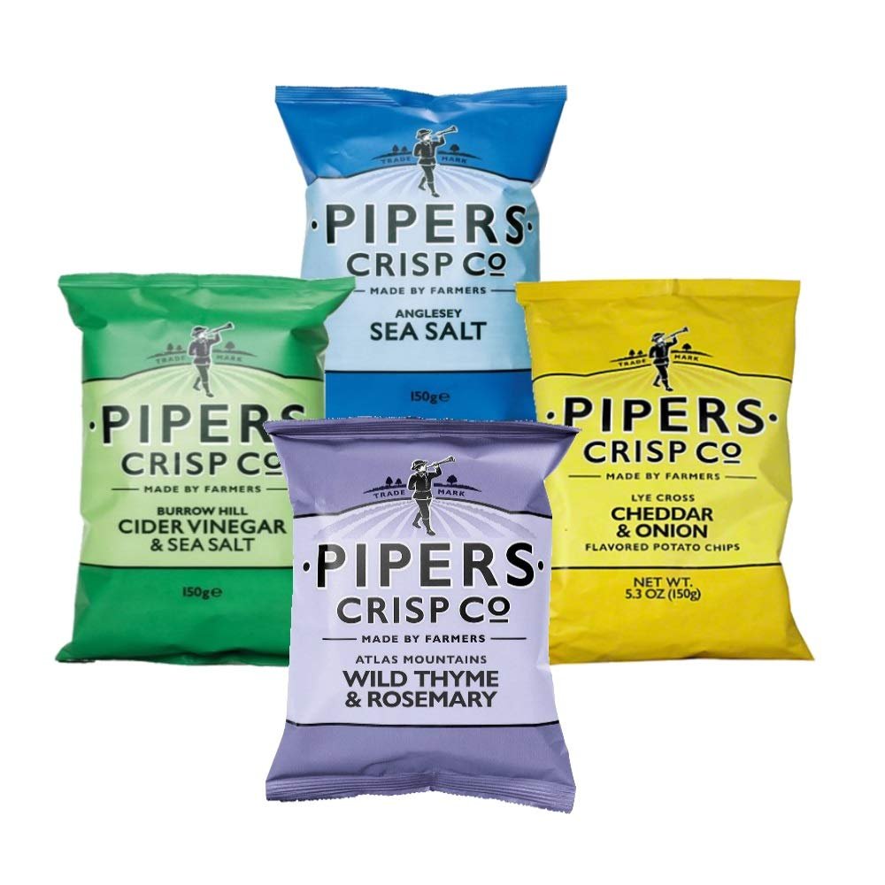 Pipers Crisps Assortment Pack 5.3oz (4-Pack)