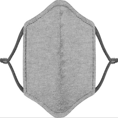 American Mask Group 2-Pack Reusable Washable Cloth Face Masks - Unisex Adult Face Covering With Adjustable Ear Loops - Dual Layer 100% Cotton - Soft & Breathable Fabric Face Mask - Heather Grey