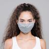 American Mask Group 2-Pack Reusable Washable Cloth Face Masks - Unisex Adult Face Covering With Adjustable Ear Loops - Dual Layer 100% Cotton - Soft & Breathable Fabric Face Mask - Heather Grey view 2