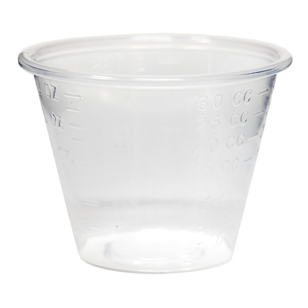 MarketPro Plastic Graduated Medicine Cup Clear 1 oz. | 5000/Case
