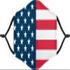 American Mask Group 2-Pack Reusable Washable Cloth Face Masks - Unisex Adult Face Covering With Adjustable Ear Loops - Dual Layer 100% Cotton - Soft & Breathable Fabric Face Mask - American Flag view 1