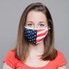 American Mask Group 2-Pack Reusable Washable Cloth Face Masks - Unisex Adult Face Covering With Adjustable Ear Loops - Dual Layer 100% Cotton - Soft & Breathable Fabric Face Mask - American Flag view 2