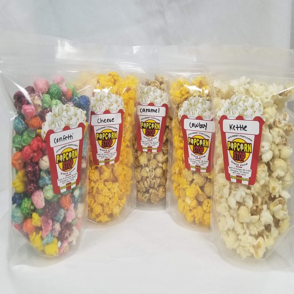5-Pack of Variety Gourmet Popcorn (Caramel, Cheese, Kettle, Confetti, and Cowboy Mix) | Resealable Bags | Freshly Made to Order by Popcorn Stop