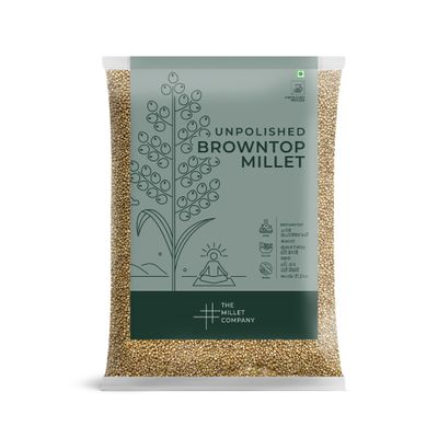 The Millet Company Unpolished Browntop Millet, Korale, Gluten Free, Natural Farm Produce, High Fiber Millets, Healthy Food Alternatives (35.2 Ounce, 2.2 lbs.)