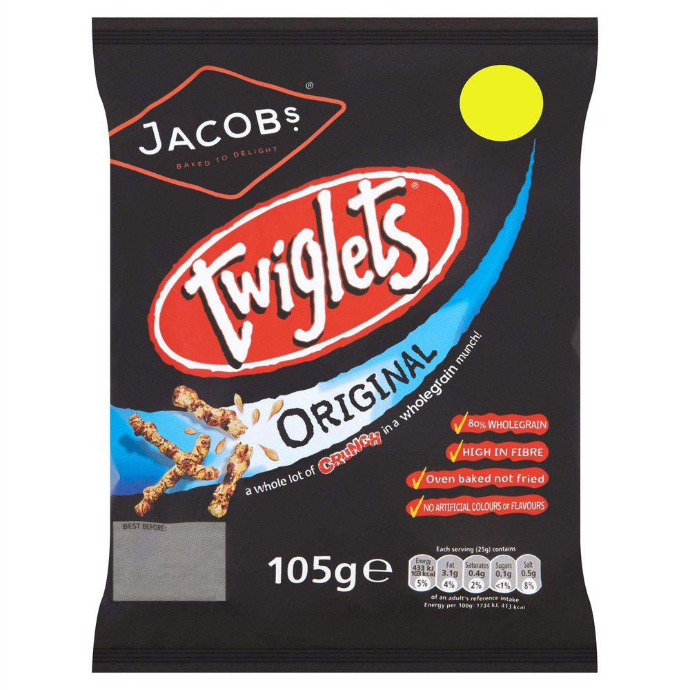 Jacob's Twiglets Sharing Bag - 105g - Pack of 8