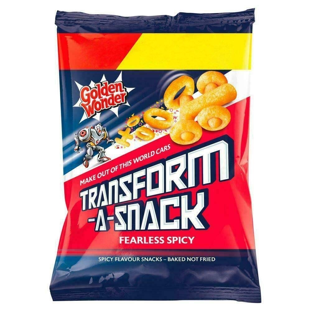 Golden Wonder Transformers Spicy - 30g - Pack of 4