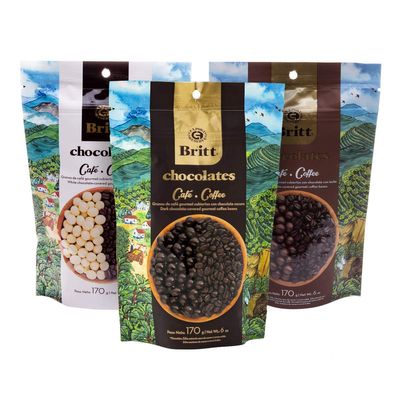 Cafe Britt Chocolates  Gourmet Chocolate-covered Arabica Coffee Beans (Dark, Milk and White Chocolate) (3 Pack) (6 oz), Gluten Free, No Artificial Ingredients, No Trans Fat, Costa Rican Product