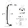 12 Inch Anti Slip Shower Grab Bar Handle, ZUEXT Chrome Finish Stainless Steel Bathroom Grab Bar, Knurled Bathroom Balance Bar,Safety Hand Rail Support,Handicap Elderly Injury Senior Assist Bath Handle view 2