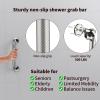 12 Inch Anti Slip Shower Grab Bar Handle, ZUEXT Chrome Finish Stainless Steel Bathroom Grab Bar, Knurled Bathroom Balance Bar,Safety Hand Rail Support,Handicap Elderly Injury Senior Assist Bath Handle view 3