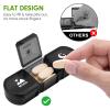 Pill Organizer 3 Times a Day, Fullicon Large Weekly Pill Case 7 Day, Daily Pill Box with 21 Compartments, Pill Dispenser Supplement Holder for Pills/Vitamin/Fish Oil - Black view 4