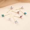 Glass butterfly headdress hairpin retro creative hairpin (1) view 3