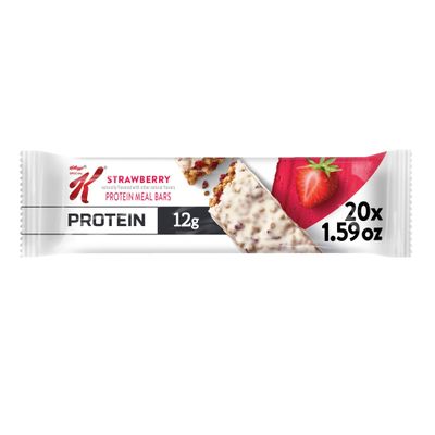 Kellogg's Special K Protein Bars, Meal Replacement, Protein Snacks, Strawberry, 20 bars