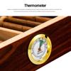 LJJ Cigar Humidor Humidifier Box with Hygrometer, Cedar Wood, Glass Top - Holds (35 Cigars),Black view 4