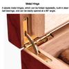 LJJ Cigar Humidor Humidifier Box with Hygrometer, Cedar Wood, Glass Top - Holds (35 Cigars),Red view 2