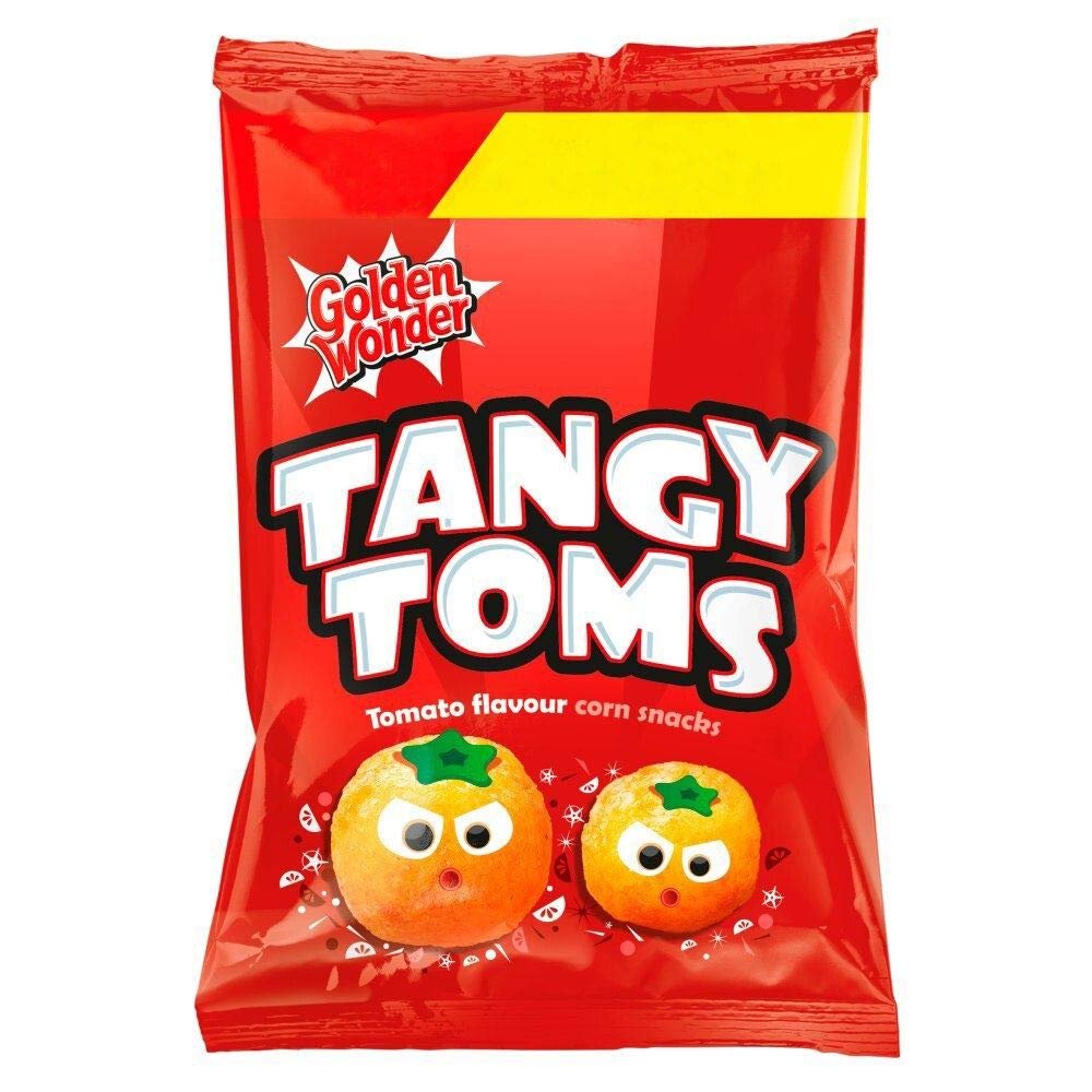 Golden Wonder Tangy Toms - 25g - Pack of 8