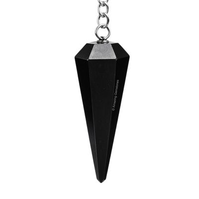 Amazing Gemstone Black Obsidian Crystal Pendulum for Divination - Certified Dowsing Crystals & Healing Stones for Chakra Balancing and Meditation - Enhance Reiki Spiritual Growth