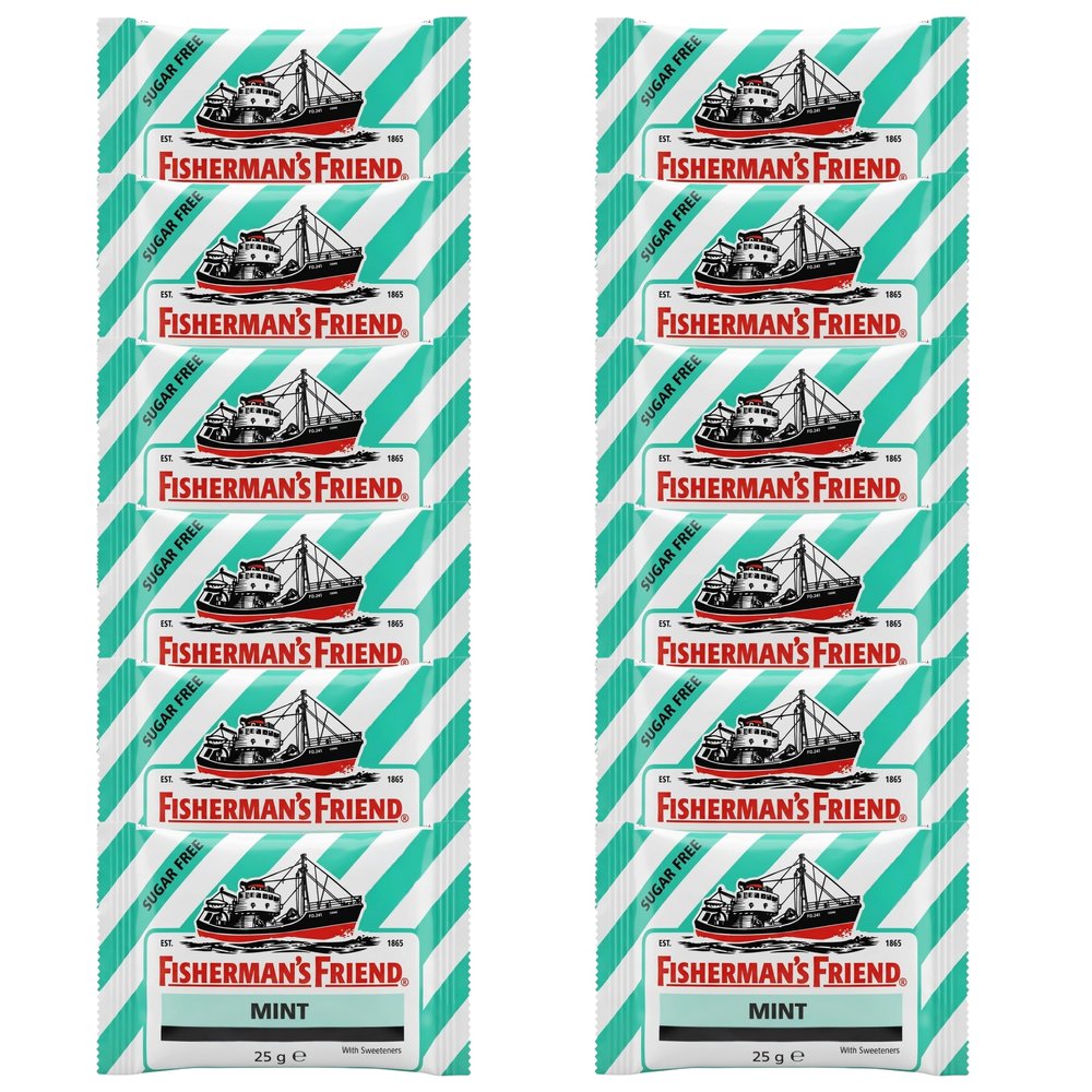 Fisherman's Friend Mint Flavour Lozenges 25G (Pack of 12)