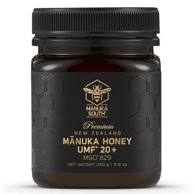 Manuka Honey New Zealand - Raw Manuka Honey UMF 20+ Certified (MGO 829+) - Natural, Non-GMO Manuka Honey from Manuka South - 250g/8.8oz