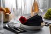 100 Linen-Feel Black Paper Napkins - Decorative Cloth-Like Black Dinner Napkins - Soft And Absorbent. For Kitchen, Party, Wedding, Bathroom Or Any Occasion. (Pack of 100) view 2