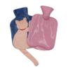 1 Liter Rubber Hot Water Bottle with Soft Plush Fleece Cover, Cute Cat Water Bag Hot and Cold Therapy for Cramps Pain Relief view 2