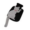 1 Liter Rubber Hot Water Bottle with Soft Plush Fleece Cover, Cute Cat Water Bag Hot and Cold Therapy for Cramps Pain Relief view 3