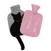 1 Liter Rubber Hot Water Bottle with Soft Plush Fleece Cover, Cute Cat Water Bag Hot and Cold Therapy for Cramps Pain Relief view 2