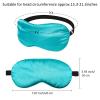 12 Pieces Silk Sleep Mask Pure Silk Sleep Eye Mask with Adjustable Strap Soft and Smooth Eye Cover for Sleeping Blocking Out Lights Men and Women view 3
