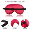 12 Pieces Silk Sleep Mask Pure Silk Sleep Eye Mask with Adjustable Strap Soft and Smooth Eye Cover for Sleeping Blocking Out Lights Men and Women view 4