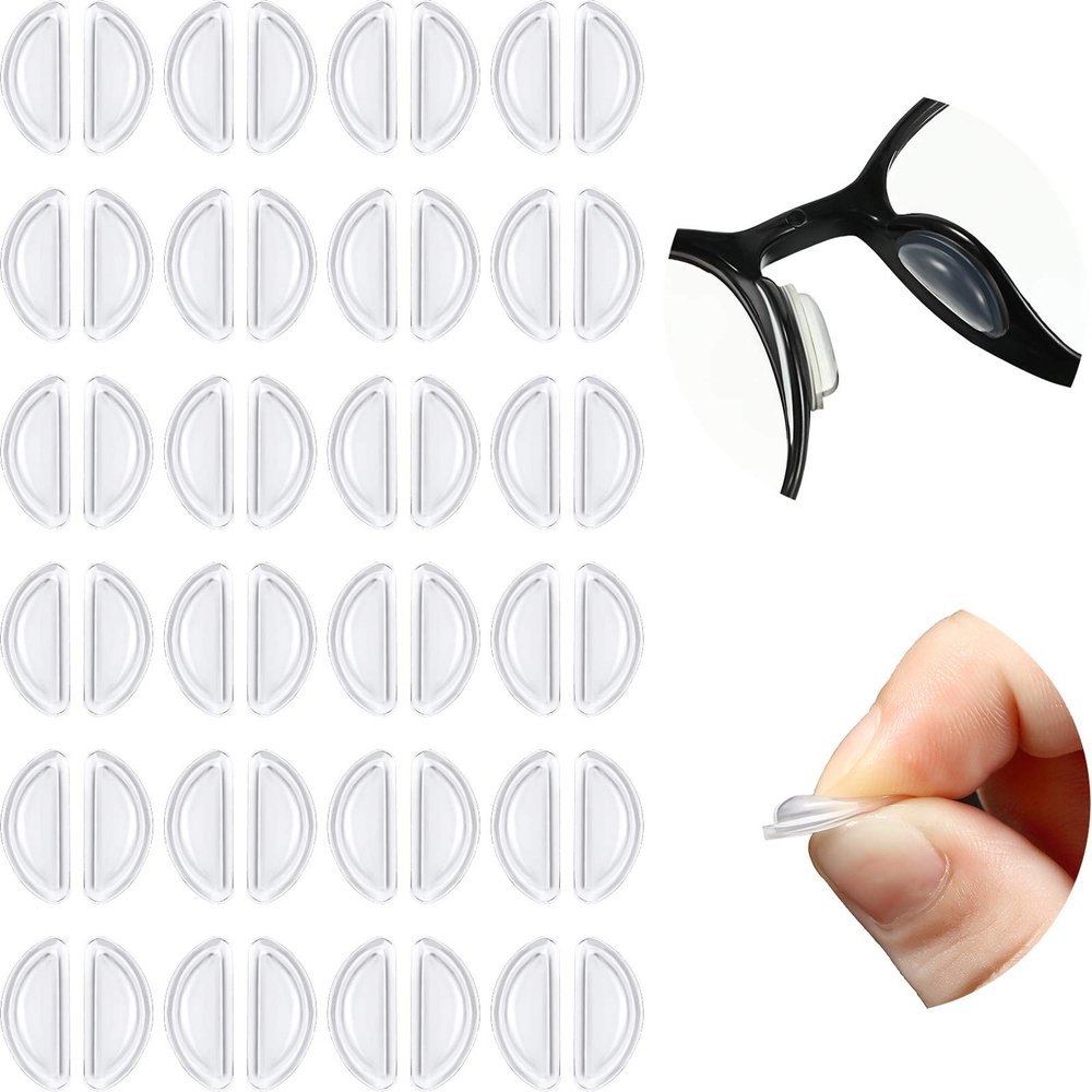 Frienda Silicone Adhesive Eyeglass Nose Pads Anti-slip Nose Bridge Pads 3. 5 Mm/ 0. 4 Inch for Eyeglasses Sunglasses(12 Pairs)
