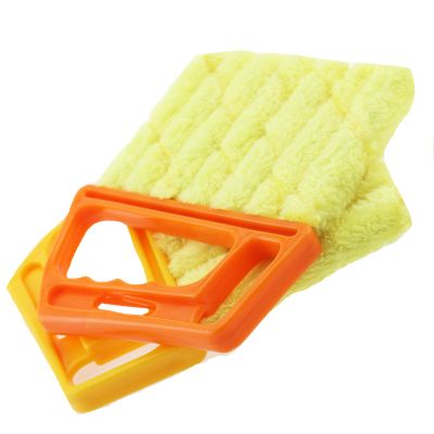 2 Pcs Blind Cleaner Washable Window Dusting Cleaner Tool Mini Blind Duster Brush Dust Clean Venetian Blind Brush Window Air Conditioner Duster Dirt with 7 Slat Handheld Household Kitchen Cleaning