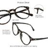 VisionGlobal Blue Light Blocking Glasses for Women/Men, Anti Eyestrain, Computer Reading, TV Glasses, Stylish Oval Frame, Anti Glare (Floral, 4.25 Magnification) view 2