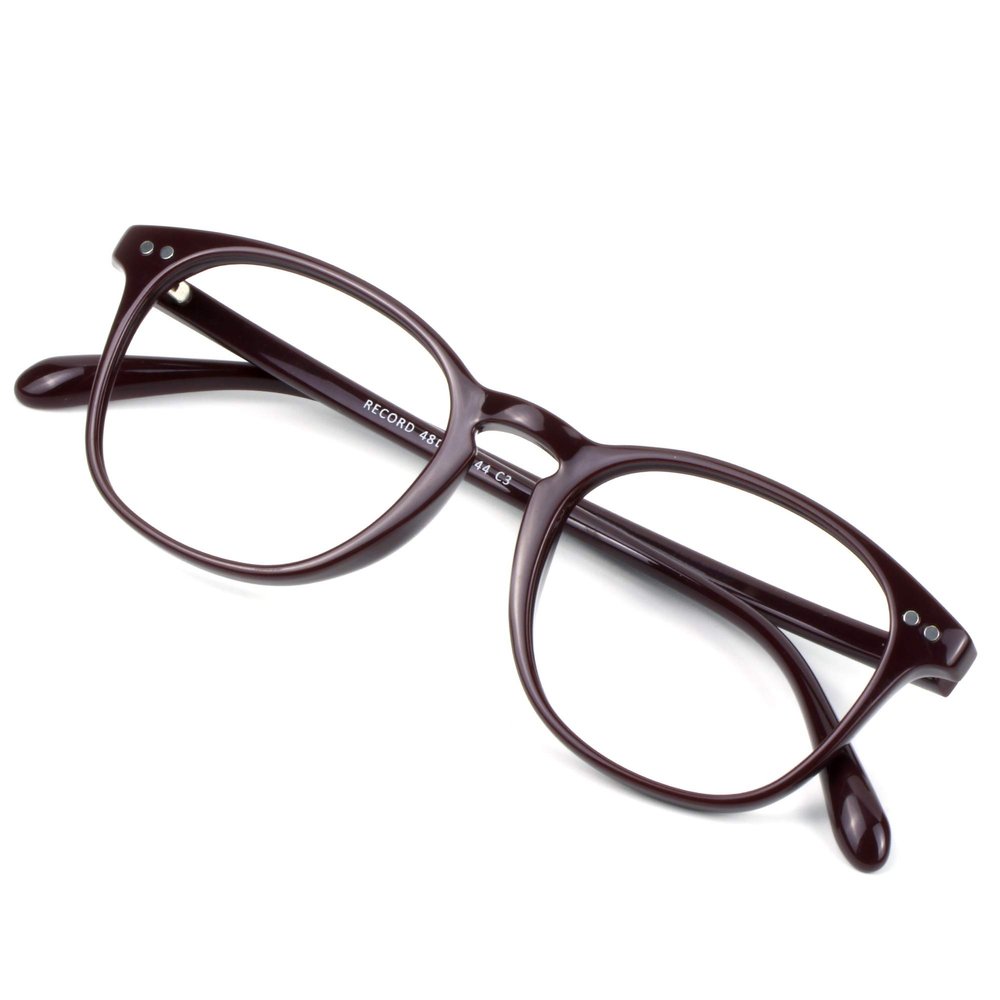 VisionGlobal Blue Light Blocking Glasses for Women/Men, Computer Reading, TV Glasses, Stylish Oval Frame(Red, 5.50 Magnification)