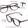 VisionGlobal Blue Light Blocking Glasses for Women/Men, Computer Reading, TV Glasses, Stylish Oval Frame(Red, 5.50 Magnification) view 2