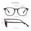 VisionGlobal Blue Light Blocking Glasses for Women/Men, Computer Reading, TV Glasses, Stylish Oval Frame(Red, 5.50 Magnification) view 3