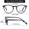 VisionGlobal Blue Light Blocking Glasses for Women/Men, Anti Eyestrain, Computer Reading, TV Glasses, Stylish Oval Frame, Anti Glare (Navy, 5.25 Magnification) view 3