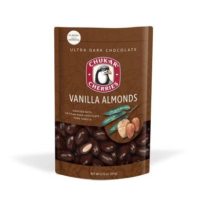 Chukar Cherries Dark Chocolate Vanilla Almonds (Pack of 2)