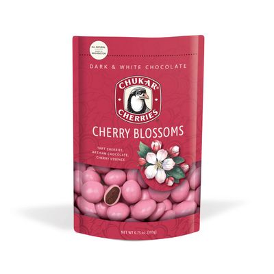 Chukar Cherries Dark & White Chocolate Cherry Blossoms (Pack of 4)
