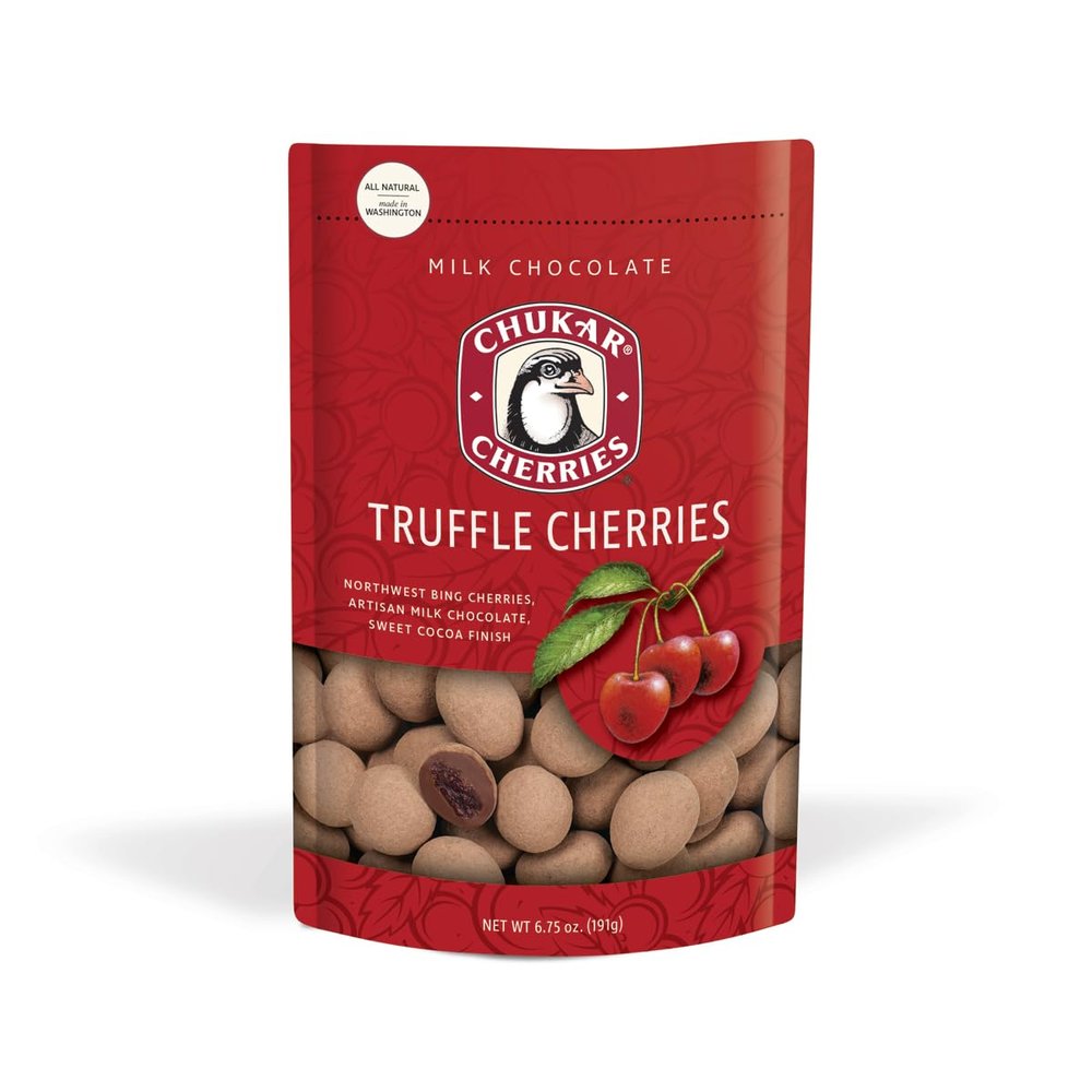 Chukar Cherries Milk Chocolate Truffle Cherries (Pack of 4)